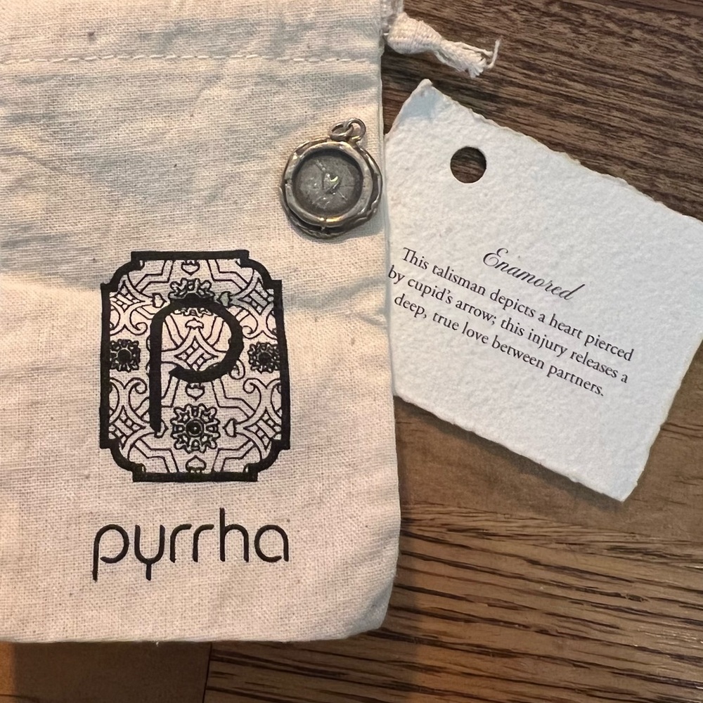 DISCONTINUED Pyrrha Enamored Talisman Sterling Silver Necklace Charm
